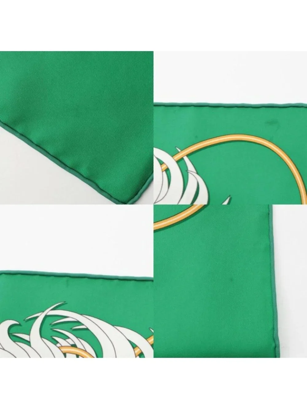 Hermes Carre 90 Silk Legende Brodee Embroidered Legend Scarf Green 90 - Picture 9 of 10